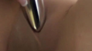 Dangling Smoking Vibrator Masturbation in the Office