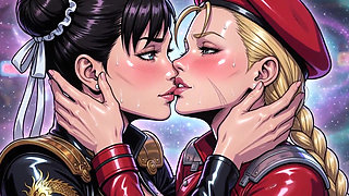 Cammy and Chun Li Kissing Ai