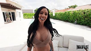 Tattooed Brunette MILF Danai Gets Stretched Out Outdoors by the Pool: JMac and Danae Mari Part 2