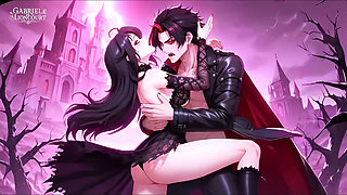 Goth Girl Bound by Vampire Lord - BDSM Monster Hentai 1
