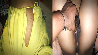 Ah uh put my finger in my pussy and fucked my pussy, fucked me a lot in doggy style, made my pussy hole bigger by my husband.