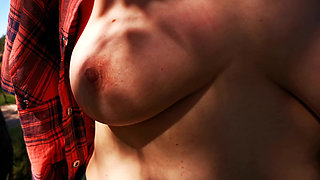 Hard Titslapping in the Woods