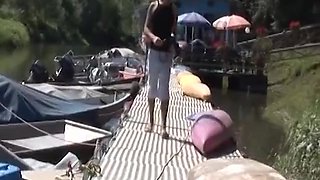 Fuck On The Beach Near The River With Caroline De Jaie