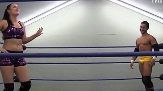 Great wrestling match for girl
