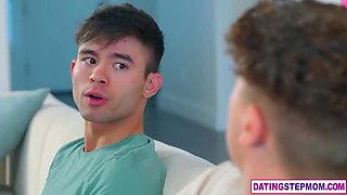 Stepmom Taylor Wild Teaches Anatomy To Step Son And Friend - MILF Threesome