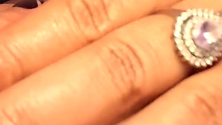 Pointy Tits Squirting Milk While She Masturbates Like a Whore