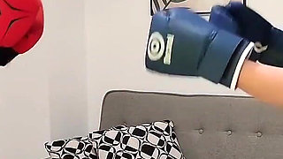 Boxing Gloves Training Punching Their Stomach Sport Wear