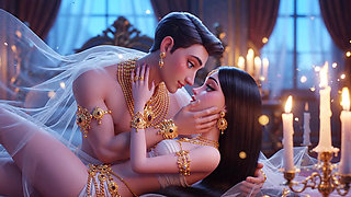 Soft Candle Light Mein Desi Wife Ki Intimate Night - White Saree Mein Husband Ke Saath Full Embrace Sex