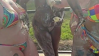 Creamy Custard Playtime: Savanna, Giana, Bleu & Livie Get Messy