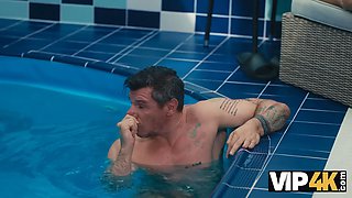 Vip4k. porn in the pool is the best way to handsome down