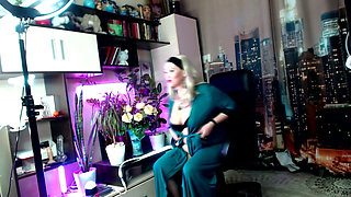 A Charming Mature Lady and a Zucchini.))