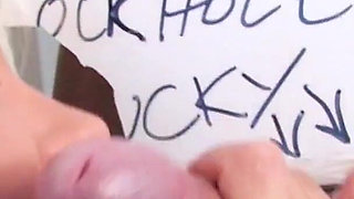 Blonde MILF Wife Mia Fortune Sucks and Fucks at the Gloryhole