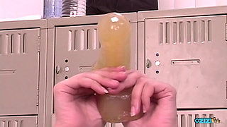 This Is How This Gal Prepares Herself to Masturbate with a Giant Dildo