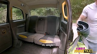 Chick faux cab - crimson head fucks a muscle man from england