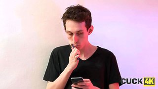 Cuck4k. i'm cumming while husband doesn't watch american...