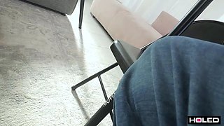 Chastity Doll Swings Her Butthole On To Fat Dick