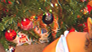 Slutted Out Under the Tree for Christmas