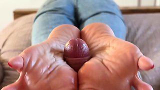 Maitresse Madelines solo foot fetish POV