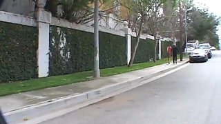 Brunette skank with a tattoo gets spitroasted by two lucky guys with big dicks