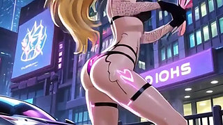 108 Princess Peach cyberpunk version dance (Ai animation)