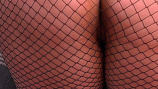 Natural Big Ass, Tights, and a Huge Cock in the Vagina Until the Cum