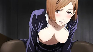 Jujutsu kaisen Nobara Sex Train Hentai Uncensored Anime Cartoon Student Japanese Indian Big ass tits cowgirl nipples play porn