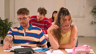 Gia G Loses Control in Lesbian Classroom Fingering Frenzy