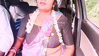 Bhabi Deceives Her Husband While Spending Private Time on Long Drives with Her Stepbrother-in-law. Car Sex Telugu Dirty Talks.