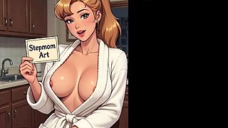 StepmomArt Delivers Slippery Hentai JOI Instructions to Big-Titted Big-Butt Stepmom