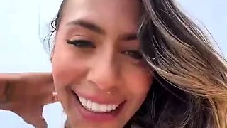 Hot Beach Babe Plays with Toy in Car