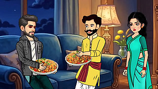 The story of Rupa Bhabhi and Gopal's bedroom sex story. Hindi Cartoon Story