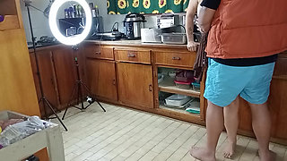 She tried to make salad and then she ate some cock