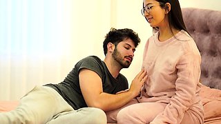 I GOT SO HARD WITH MY STEP SISTER FUR PIJAMA