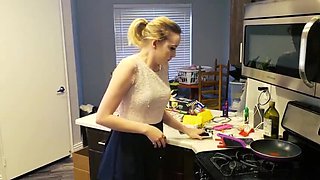 Jealous Blonde Step Mom Fucks Step Son Hard - Anal & Big Tits Fun