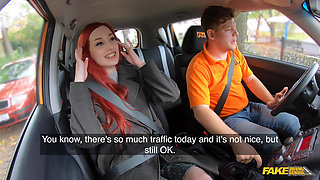 Fake Driving School - Redhead Brit Gigi Rouge Needs a Licence and Will Do Anything for It