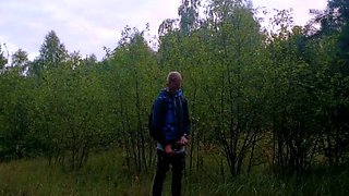 Outdoor Twink Peeing in the Woods
