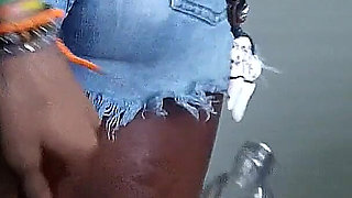 Oiling up Chocolate Step-ma'z Sexxxy Thighs & Thigh Fucking Her 1nce Again