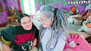 Thick Goth Chick's Anal POV Threesome With My Tattooed Cock