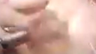 Just only watching his hubby then for a while she show her big tits .