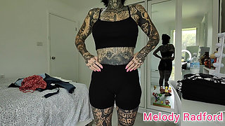 Sheer Black Lingerie and Gym Tights Try on Haul Melody Radford Onlyfans