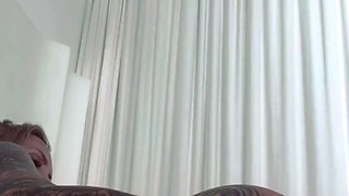 Swedish celebrity Kattpaow playing with herself while the