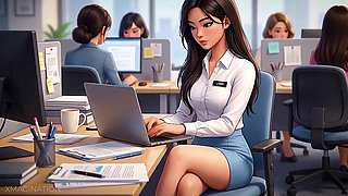 I squirt at the office today and I make my coworkers jerking off!