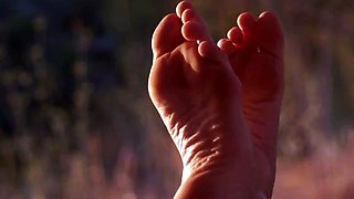 French Public Barefoot Babe Showing Feet Soles Foot Fetish
