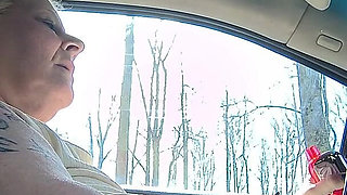 Masterbation in Car Driver Seat