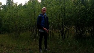 Outdoor Twink Peeing in the Woods