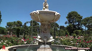 Blond hair lady spanked and ass fucking banged