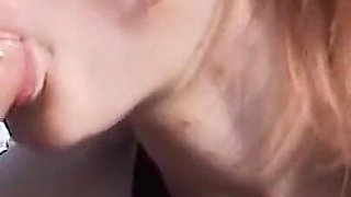 Teen makes blowjob in forest