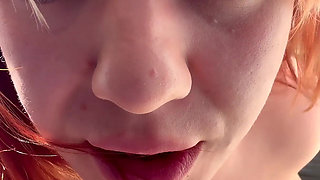 Risky Balcony Mission: Caught Drenching Everything in Cum