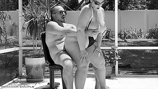 Sling Cumshot Drenches BBW