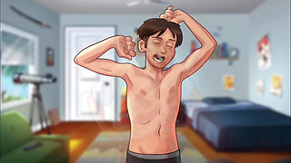 Sex with stepsister and neighbour .(summer time saga game)